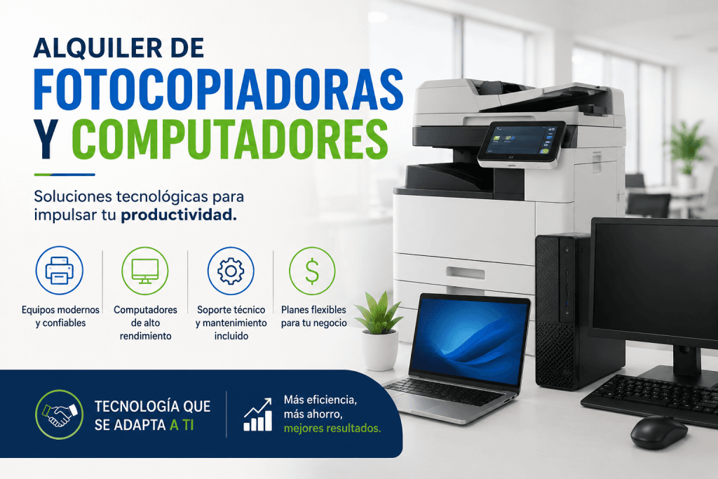 Alquiler fotocopiadora y computadores
